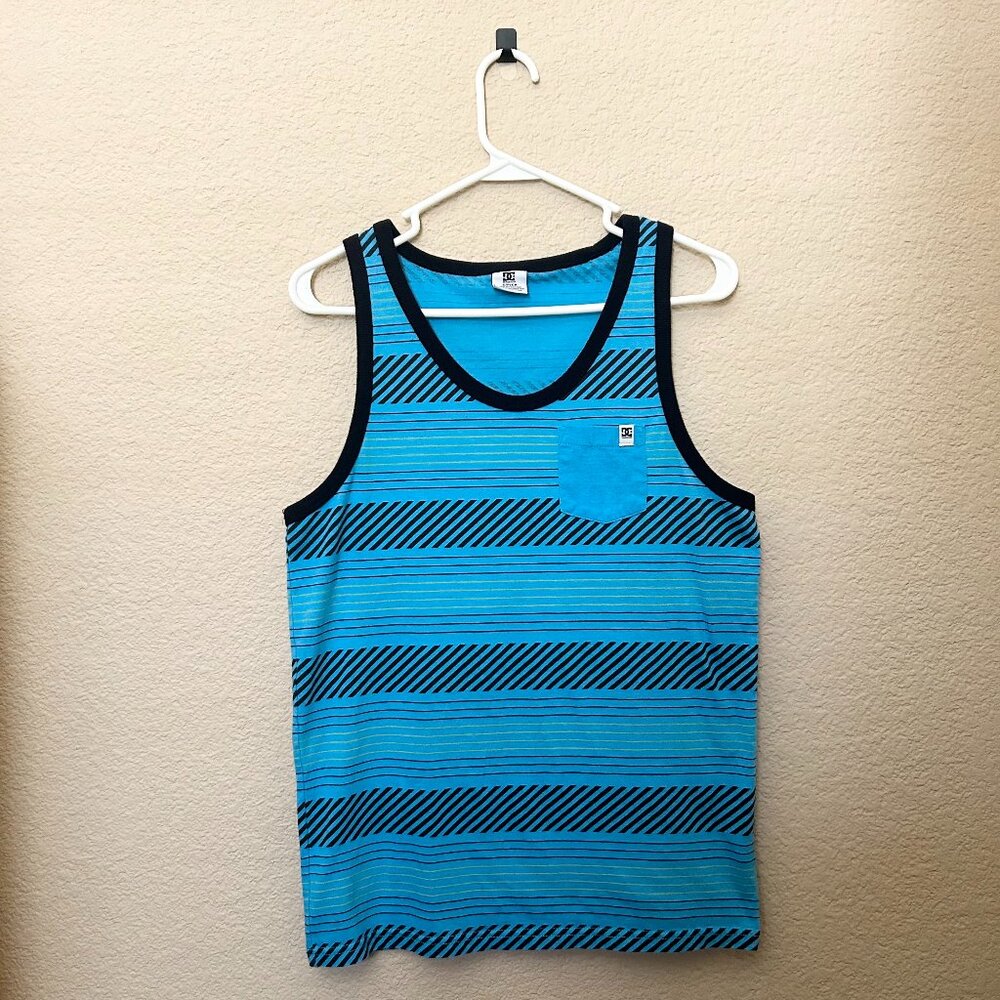 Men's DC Black and Blue Tank, Size Small